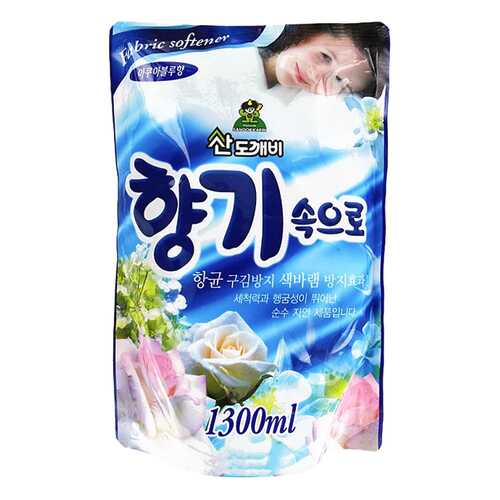 Кондиционер для белья Sandokkaebi soft aroma aqua blue свежесть океана 1,3 л в Леонардо