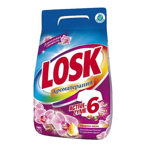Стиральный порошок Losk аctive-zyme ароматерапия орхидея и сандаловое дерево 2.7 кг в Леонардо