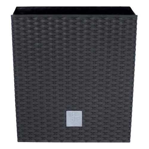 Кашпо для цветов Prosperplast 21/32 л Rato Low, антрацит, 2 предмета, DRTS325L-S433 в Леонардо