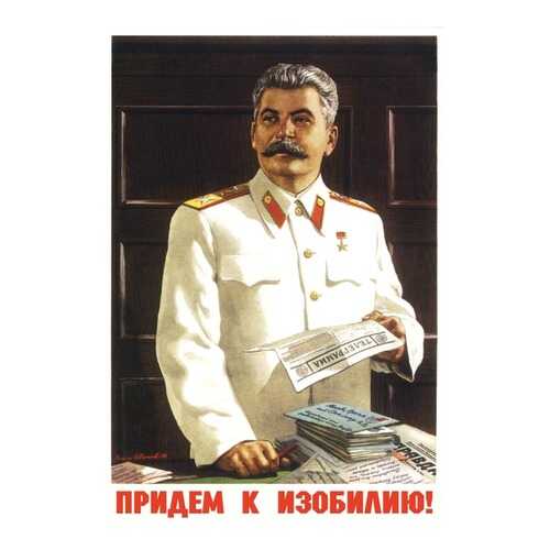 Плакат СТ-Диалог Придем к изобилию!, СОВ-203, бумага, 40х60 см в Леонардо
