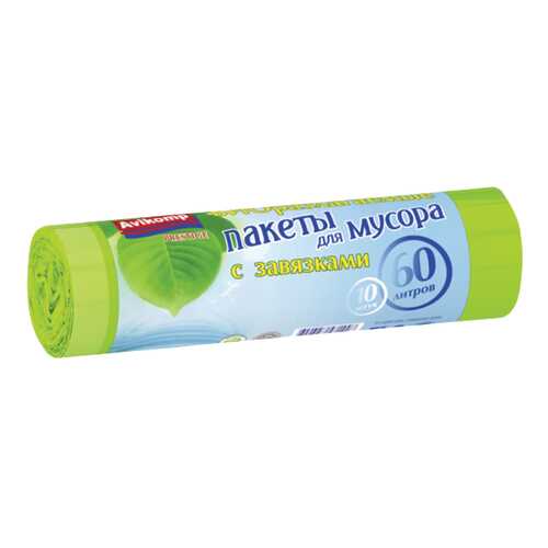 Пакеты Avikomp для мусора prestige биоразлагаемые с завязками рулон 10*60 л в Леонардо