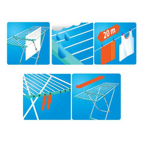 Сушилка для белья напольная Hausmann Aura Deluxe 190x56x95см в Леонардо
