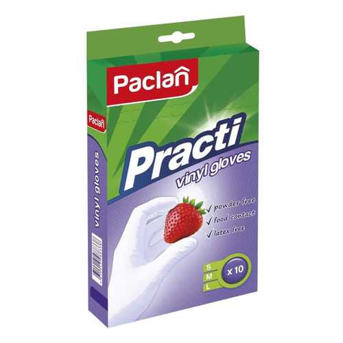 Перчатки виниловые 10шт. размер L арт. PACLAN 407550 в Леонардо