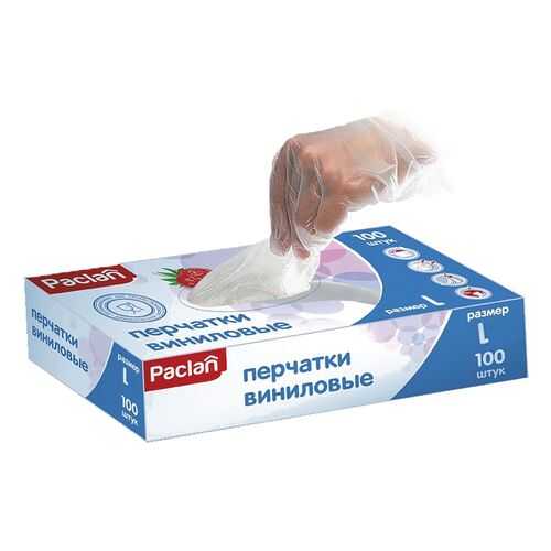 Перчатки виниловые размер L 100 шт в Леонардо