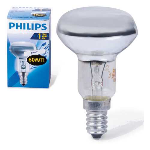 Лампа накаливания PHILIPS Spot NR50 60W E14 30° в Леонардо