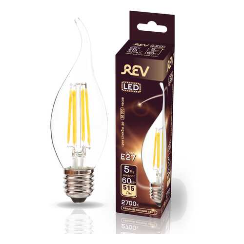Лампа светодиодная REV FILAMENT FC37 E27 5W, 2700K, DECO Premium в Леонардо