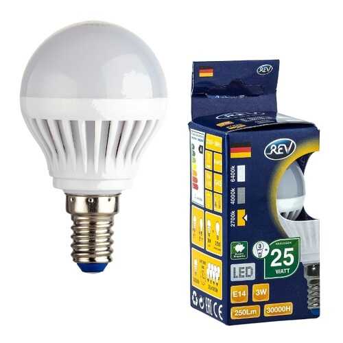Лампочка светодиодная LED, шар Е14 3W 2700K теплый свет в Леонардо