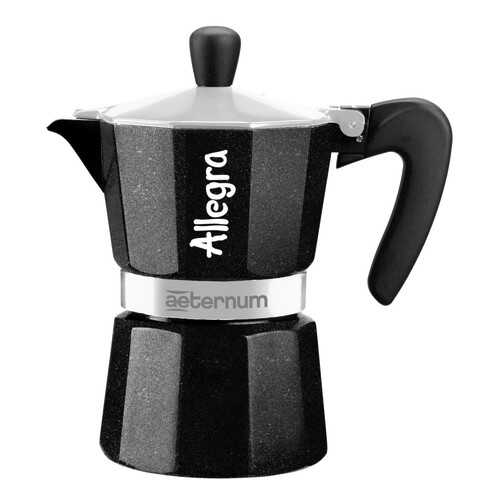 Кофеварка гейзерная AETERNUM/Bialetti Allegra чёрная на 6 чашек в Леонардо
