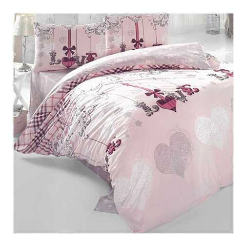 Комплект постельного белья IRINA HOME LOVE ME евро розовый в Леонардо